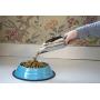 Iconic Pet Color Splash Stripe Non-Skid Pet Bowl, 96-Ounce, Blue