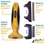 Pet Republique Dog Deshedding Tool - for Dogs, Cats, Rabbits, Any Furry Pets – Reduce Shedding with Varies Size Blades - Replaceable Blades