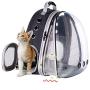 Front Expandable Large Cat Carrier Backpack, Space Capsule Pet Carrier Backpack for Fat Cats and Small Dog up to 20 lbs, Dog Carrier Backpack for Traveling and Hiking (Black)