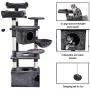 SUPERJARE Cat Tree Equipped with Spacious Perches & Plush Condos, Multi-Level Kitten Activity Tower with Scratching Posts & Basket Lounger SUPERJARE Cat Tree Equipped with Spacious Perches & Plush Condos, Multi-Level Kitten Activity Tower with Scratching Posts & Basket Lounger