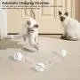 Interactive Cat Toys Ball with LED Light,360 Degree Self Rotating Ball,USB Rechargeable Cat Ball Toy,Stimulate Hunting Instinct Kitten Funny Chaser Roller Pet Toy (White) Interactive Cat Toys Ball with LED Light,360 Degree Self Rotating Ball,USB Rechargeable Cat Ball Toy,Stimulate Hunting Instinct Kitten Funny Chaser Roller Pet Toy (White)