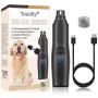 TOULIFLY Dog Nail Grinder, Pet Nail Grinder, Electric Pet Nail Grinder Gentle, Adjustable Power 2 Speed Quiet USB Rechargeable Professional Pet Nail Trimmer Paws Grooming & Smoothing Claw Care