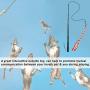 SYOOY Interactive Dog Toy Extendable Teaser Wand Pet Teasing Flirt Pole Fun Toy with 3 Chewing Cotton Rope Tail for Outdoor Obedience Chasing Pulling Training Exercising