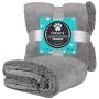 PetAmi Waterproof Dog Blanket for Bed, Couch, Sofa | Waterproof Dog Bed Cover for Large Dogs, Puppies | Sherpa Fleece Pet Blanket Furniture Protector | Reversible Microfiber