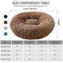 Blusea Donut Cuddler Pet Bed, Self Warming Cat Bed, Ultra-Soft Dog Calming Cushion Kennels, Washable Round Plush Sofa Bed for Cats Dogs Kittens Puppies Indoor, Diameter 15.7- 39.4