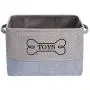 Durable Canvas Dog Toy Basket with Handle, Toy Dog Storage, Doggie Toy bin - Perfect for Carry Small Dog Puppy Toys, Blankets, chew Toy, leashes and Stuff - GrayBlue Durable Canvas Dog Toy Basket with Handle, Toy Dog Storage, Doggie Toy bin - Perfect for Carry Small Dog Puppy Toys, Blankets, chew Toy, leashes and Stuff - GrayBlue