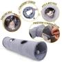 Speedy Pet Collapsible Cat Tunnel, Cat Toys Play Tunnel Durable Suede Hideaway Pet Crinkle Tunnel with Ball,12 inch Diameter