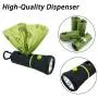 BINTECH 2PCS Poop Bag Holder, Dog Poop Bag Dispenser, Waste Bags Dispenser with Led Flashlight, Dog Waste Bag Holder, Poopbags Dispenser for leash, Includes 2 Roll(15 Bags Per Roll)