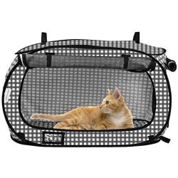 confote Indoor Outdoor Crate Pets, Collapsible Portable Cat Cage Kennel Large Portable Kennel Carrier and Playpen