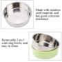 kathson Crate Dog Bowl, Removable Stainless Steel Hanging Pet Cage Bowl Food & Water Feeder Coop Cup for Cat, Puppy, Birds, Rats, Guinea Pigs
