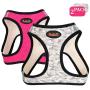 Poohoo 2 Pack Step-in Double Layers Mesh Dog Vest Harness Adjustable for Small Medium Dogs (L(Chest:19.2''-21.7''), Beige and Pink), Calming Faux Fur Donut Cuddler Dog Bed
