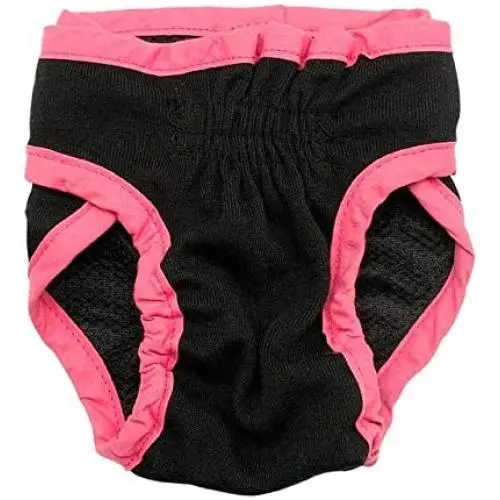 DONGXIONG Female Dog Shorts Puppy Physiological Pants Diaper Pet Underwear for Small Meidium Girl Dogs,Black,L