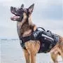 OneTigris Large Tactical Dog Harness, No Pull Adjustable Dog Harness with 3 Handles/Backpack Pouch,Service Dog Vest for Training Walking Hiking(Black,L)