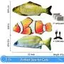 COVS 3 Pack Electric Moving Fish Catnip Cat Toy, Realistic Plush Simulation Flopping Fish Wiggle Funny Interactive Kitten Toys Kicker Pillow Chew Bite Supplies for Indoor Pets, Kitty Exercise COVS 3 Pack Electric Moving Fish Catnip Cat Toy, Realistic Plush Simulation Flopping Fish Wiggle Funny Interactive Kitten Toys Kicker Pillow Chew Bite Supplies for Indoor Pets, Kitty Exercise