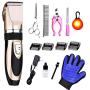 VARWANEO Dog Clippers Shaver Low Noise Dog Cat Grooming Clippers Kit Rechargeable Cordless Dog Grooming Tools for Small &Medium &Large Dogs Cats Horse Pet