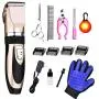 VARWANEO Dog Clippers Shaver Low Noise Dog Cat Grooming Clippers Kit Rechargeable Cordless Dog Grooming Tools for Small &Medium &Large Dogs Cats Horse Pet
