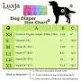 LUXJA Reusable Female Dog Diapers (Pack of 4), Washable Wraps for Female Dog (X-Large, Sky Blue+Purple+Green+Rose Red)