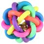 Yhytbhsh Fun Colorful Weave Style Bell Ball Pet Toy, Size: S (6.56.56.5cm) FFIIKIF