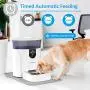 Automatic Dog Feeder with Camera, XYZCREAT 7L Auto Cat Feeder Food Dispenser for Small & Medium Pets, Smart Pet Feeder supports Voice and Video Recording, Programmable Timer for up to 10 Meals Per Day