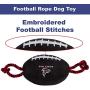 NFL ATLANTA FALCONS Football Dog Toy, Tough Nylon Quality Materials with Strong Pull Ropes & inner SQUEAKER in NFL Team Color