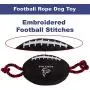 NFL ATLANTA FALCONS Football Dog Toy, Tough Nylon Quality Materials with Strong Pull Ropes & inner SQUEAKER in NFL Team Color NFL ATLANTA FALCONS Football Dog Toy, Tough Nylon Quality Materials with Strong Pull Ropes & inner SQUEAKER in NFL Team Color