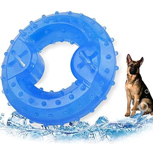 Dog Cooling Toy Puppy Teething Ring Freeze Dogs Chew Toy for Summer Tough Durable Pet Toys