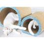 All for Paws 3 in 1 Cat Cave Scratcher Cardboard, Durable Cat Lounger Scratching Post Tunnel for Indoor Cats