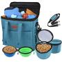 GUIFIER Large Dog Travel Bag | Airline Approved Dog Food Travel Bag with Multi-Function Pockets,2 Food Container Bag, 2 Collapsible Bowl | Perfect Weekend Pet Travel Set for Dog/Cat