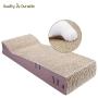 AMZNOVA Cat Shaped Scrathing Pad, Strong Durable Scratcher Cardboard Lounge, Kitty Scratch Toy with Catnip, Small, Coffee