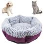 Self Warming Cat Bed Mat - Soft Furry Donut Calming Bed for Cats & Small Dogs Washable, Self Heating Round Comfy Memory Foam Bed Pad, Anti-Slip Puppy Kitten Bed