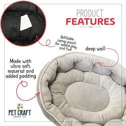 Simple Sleeper Self Warming Cute Calming Cat Bed With Ultra Soft Luxury Plush Including Refillable Catnip Pouch - Perfect for Indoor Cats