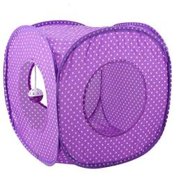 Sheens Cat Tunnel, Oxford Waterproof Dot Tent Foldable Pop-up Cat Cube Tent Hide Tunnel Indoor Outdoor Interactive Toys for Cats Kitten Kitty