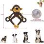 Z.T MENG Dog Plush Toys Interactive Dogs Squeaky Toys, Cute Plush Stuffed Monkey, Bear, Cow Pet Toys, Chewing and Durable Toys for Puppy Dogs and Medium Dogs.(3 Pack).