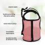 Pettom Bunny Rabbit Harness with Stretchy Leash Cute Adjustable Buckle Breathable Mesh Vest for Kitten Small Pets Walking