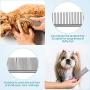 Self Cleaning Brush Comb Set Include 2 Pieces Hair Slicker Brush and 2 Pieces Pet Stainless Steel Comb Pet Shedding Grooming Combs for Pets Dogs and Cats