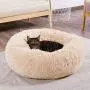 HACHIKITTY Calming Cat Bed Machine Washable, Cat beds Indoor Cats Medium, Flush Faux Fur Donut Cat Bed HACHIKITTY Calming Cat Bed Machine Washable, Cat beds Indoor Cats Medium, Flush Faux Fur Donut Cat Bed