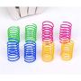 ISMARTEN 100 Pack Pet Wide Colorful Springs Cat Toys Plastic Coil Spiral Springs for Cat Kitten Pets (Random Color)