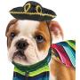 Skeleteen Mexican Serape Dog Costume - Cinco de Mayo Poncho and Sombrero Costumes for Pets
