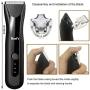 Ruris Dog Clippers, Washable Dog Shaver Clippers 2 in 1 with Small Trimmer Blade Low Noise Rechargeable Cordless Electric Quiet Hair Clippers Set for Dogs Cats Pets