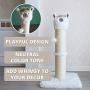 PutnPurr 32.5” Tall Alpaca Cat Scratching Post with Dangling Ball for Large, Multiple Cats. Designed for Vertical Stretch, Play and Lounge