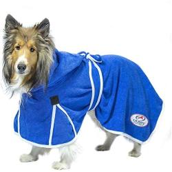 Derby Originals Pampered Pooch Ultra Flex Plush Microfiber Dog Bath Robe with Hood