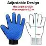 Biioltgs Pet Grooming Glove for Dogs, Horses, Bunnies and Cats, Pet Hair Remover Mitt, Gentle Deshedding Brush Glove, Hair Remover Mitt with Five Finger Design