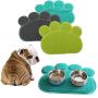 CocoStore Easy to Use Dog Puppy Pet Cat Dish Bowl Feeding Food Mat Paw Shape PVC Placemat Wipe Clean