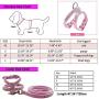 PETCARE Sparkly Rhinestone Bling Dog Harness Leash Set Soft Leather Shining Diamonds Pet Collar Harness Vest for Puppy Small Dogs Cats