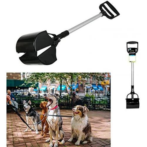 1 Dog Cat Pooper Scooper Rake Pet Large Metal Base Waste Poop Clean Up Grip Clip