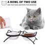 Y YHY Cat Bowls,Elevated Cat Food Water Bowls,Raised Cat Bowls with Stand,Ceramic Pet Dishes for Cats and Small Dogs,12 Ounces,Dishwasher Safe