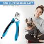 Dog and Cat Nail Clippers with Nails File – Pet and Puppy Toenail and Claw Trimmers with Safety Guard to Avoid Over-Cutting, Grooming Tool with Stainless Steel Blades & Strong Non-Slip Handles