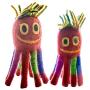 Le Sharma Eco- Octopus – Handmade 100% Natural Boiled Wool Pet Toys – Eco- Friendly Dog Toys - Organic Dog Toys- Design in USA - Small Size :9 Inches - Red Color