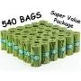 Greener Walker Poop Bags for Dog Waste-540 Bags,Extra Thick Strong 100% Leak Proof Biodegradable Dog Waste Bags (Green)