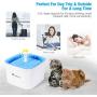 isYoung Cat Water Fountain 84Oz/2.5L Pet Water Fountain Dog Water Dispenser Pet Drinking Fountain for Dog, Cat and Small pet